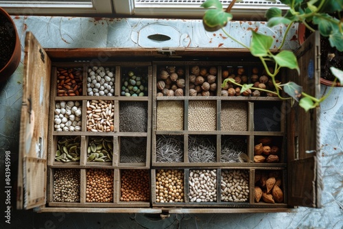 Organized Seed Box for Garden Planting photo