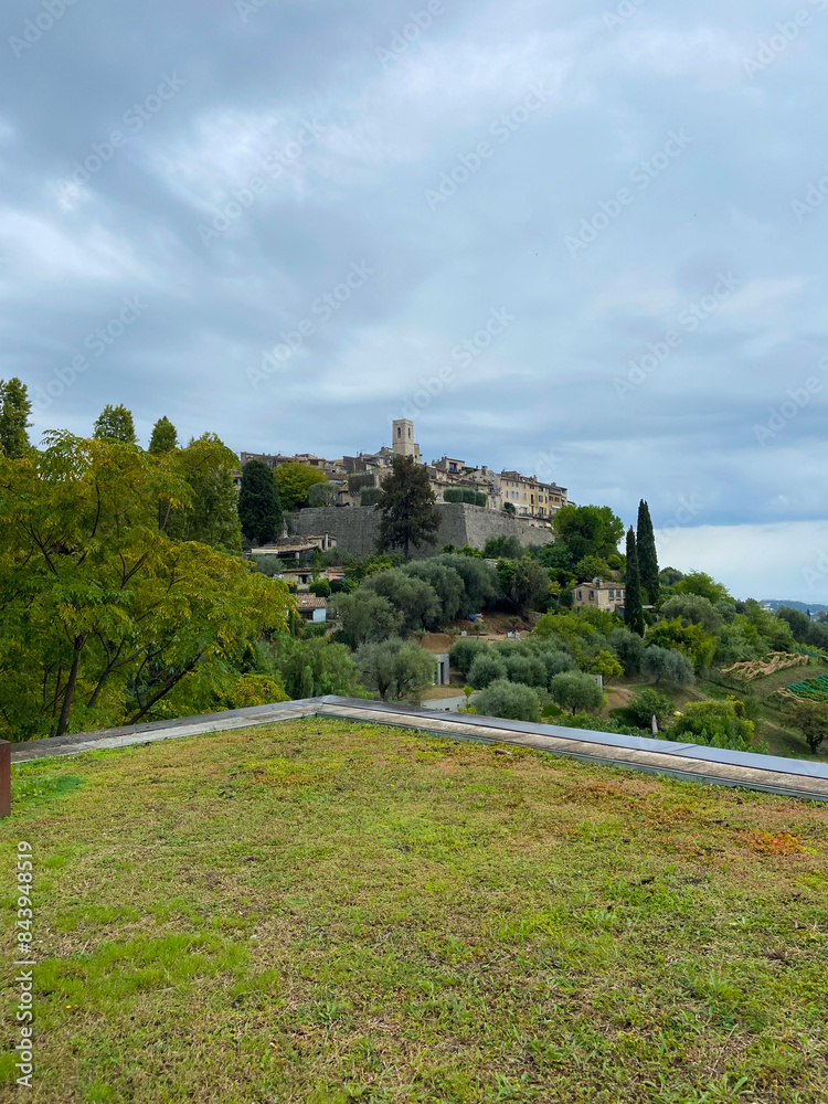 Saint Paul-de-Vence, one of the oldest medieval towns on the French Riviera, is well known for its contemporary art museums and galleries, in France.