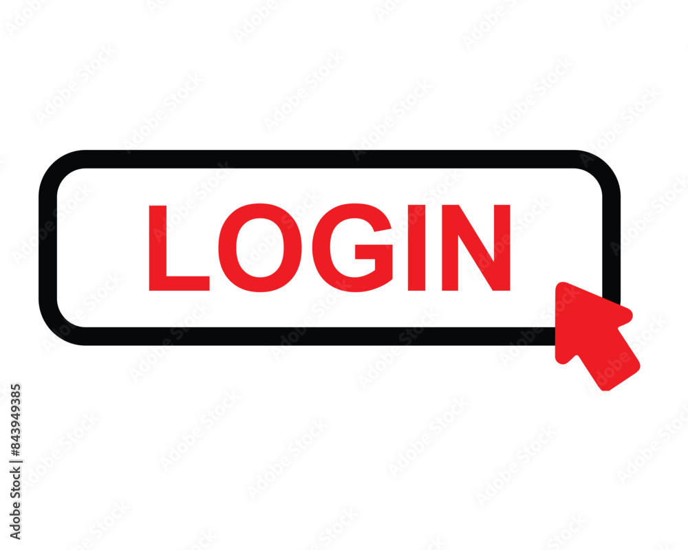 login button on white background. login button sign login button on white background. login button sign