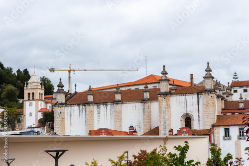 Obraz na płótnie Leiria, Portugal, August 29, 2021: The Our Lady of the Immaculate Conception Cathedral, also called Leiria Cathedral. w salonie