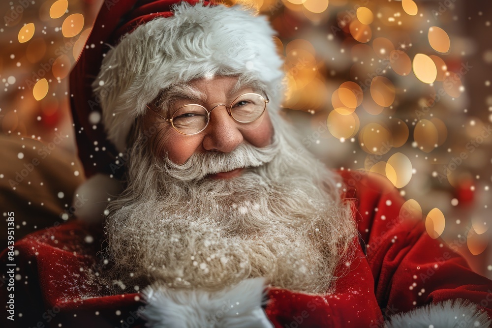 Jolly Santa Claus with Christmas Lights Jolly Santa Claus with Christmas Lights