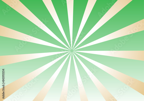 グラデーション集中線緑