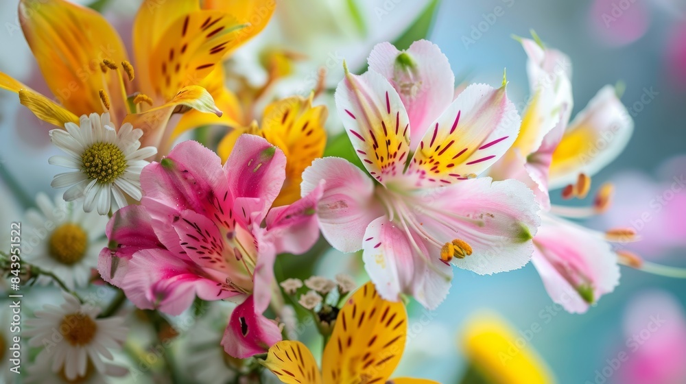Naklejka premium Picture of a beautiful time lapse of blooming flowers close up,