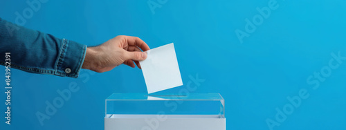 Wallpaper Mural Person casting a ballot in a voting box Torontodigital.ca