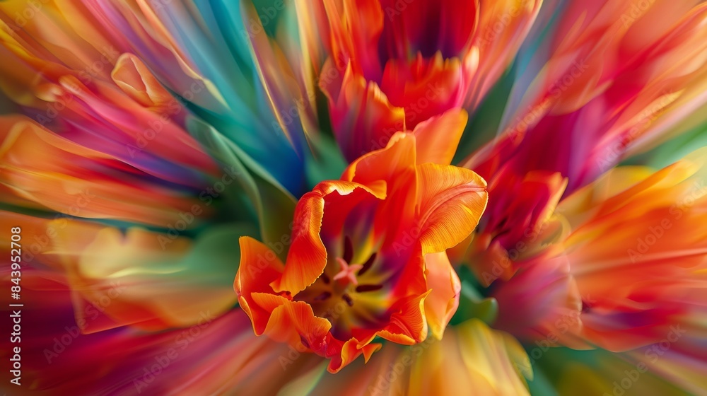 Picture of a captivating time-lapse close-up of tulips bursting into vibrant colors, Picture of a captivating time-lapse close-up of tulips bursting into vibrant colors,