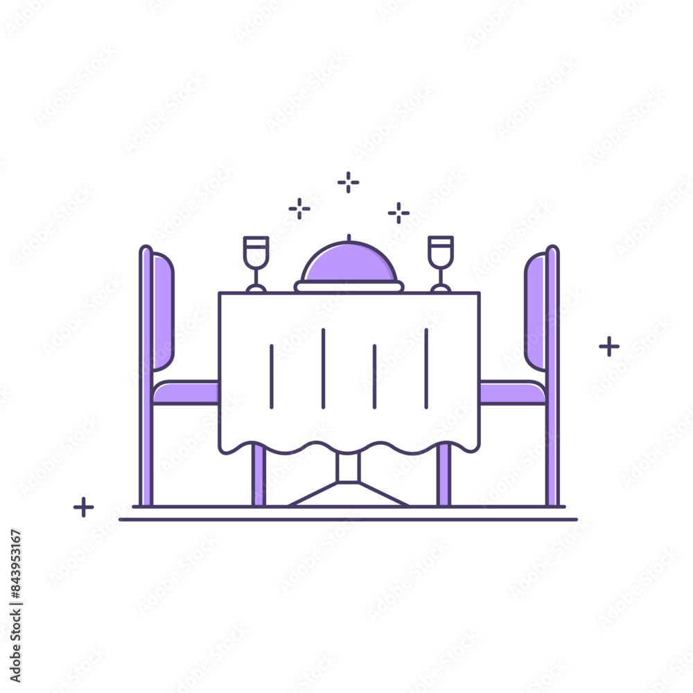 Restaurant Dining Table, Restaurant, Dinner, Dining Table, Cuisine, Food Service, Eating Out, Meal Time, Dining Experience Vector Icon Design Restaurant Dining Table, Restaurant, Dinner, Dining Table, Cuisine, Food Service, Eating Out, Meal Time, Dining Experience Vector Icon Design