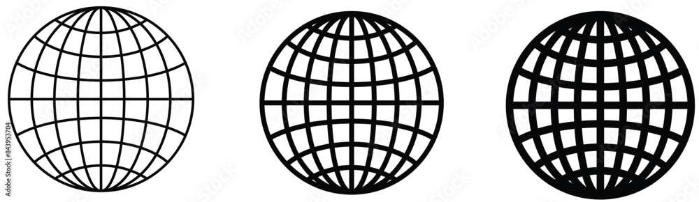 World icon - vector. Website icon. web icon , www icon. Simple line globe icon. vector illustration. eps 10 World icon - vector. Website icon. web icon , www icon. Simple line globe icon. vector illustration. eps 10