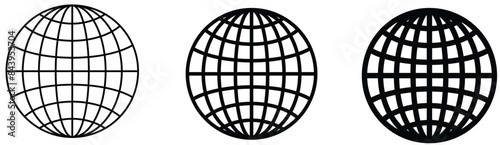 World icon - vector. Website icon. web icon , www icon. Simple line globe icon. vector illustration. eps 10