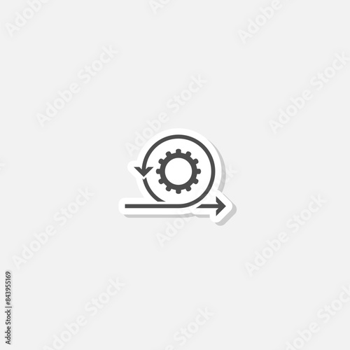 Agile icon sticker isolated on gray background