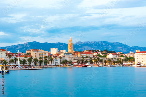 View of bell tower in Split, Croatia. UNESCO world heritage site in Split, Croatia