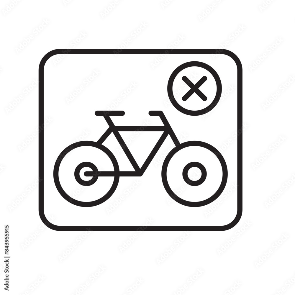 Bicycle Restriction Sign for Traffic Safety and Regulation Compliance Bicycle Restriction Sign for Traffic Safety and Regulation Compliance