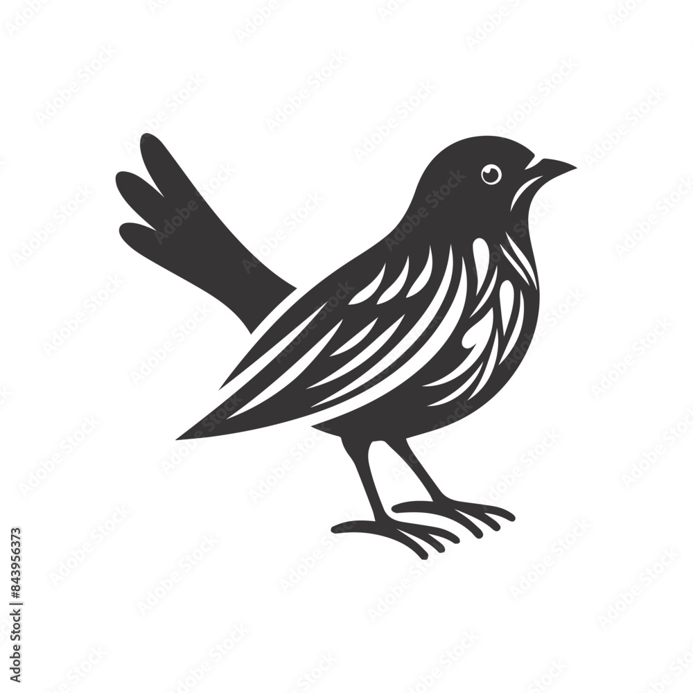 Black bird, leaf and flower vector silhouette illustration, creative design Black bird, leaf and flower vector silhouette illustration, creative design