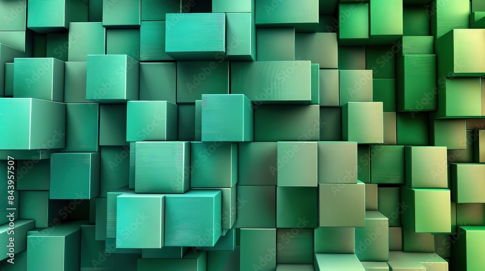 blue glass cubes background