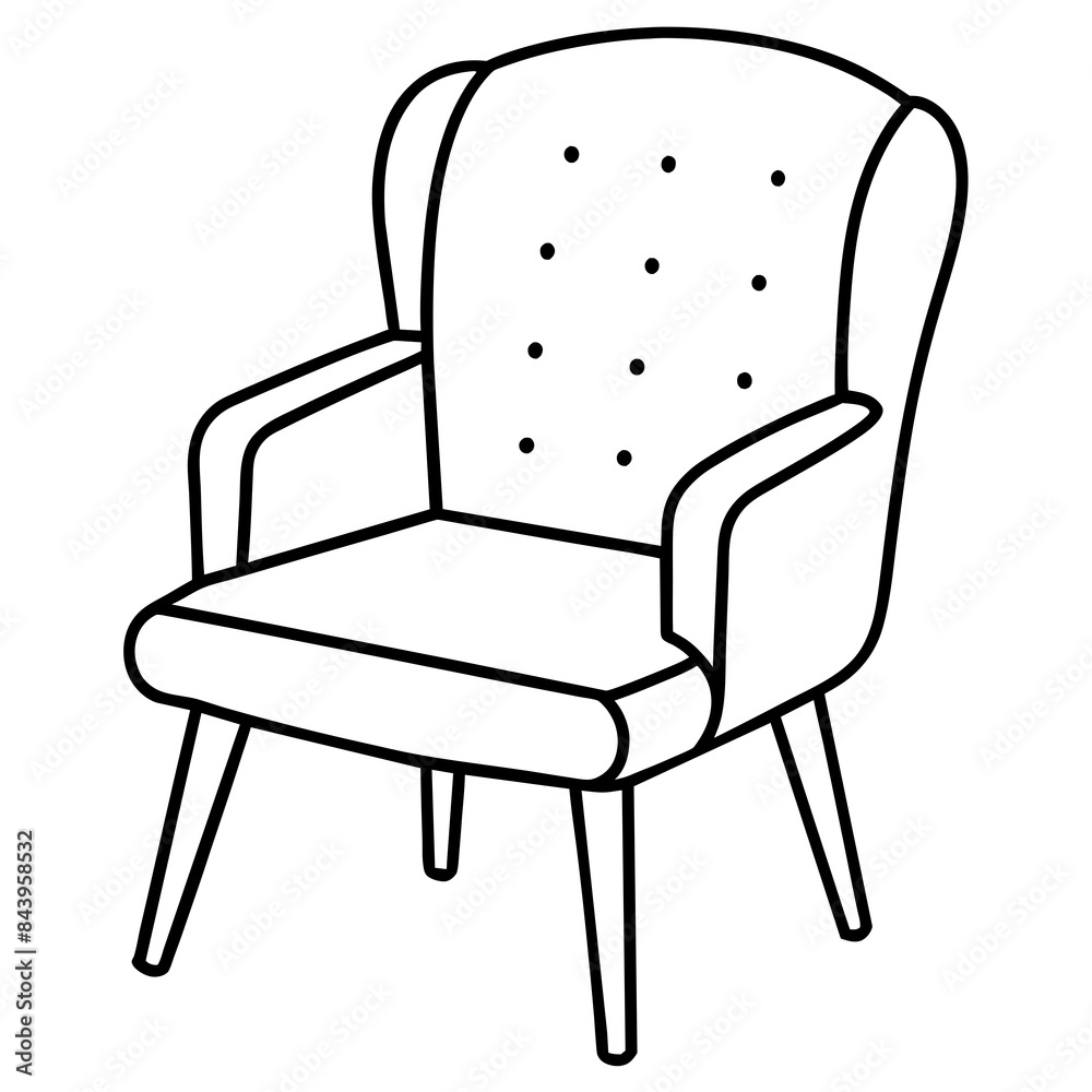 Hand drawn chair icons vector silhouette on white background Hand drawn chair icons vector silhouette on white background