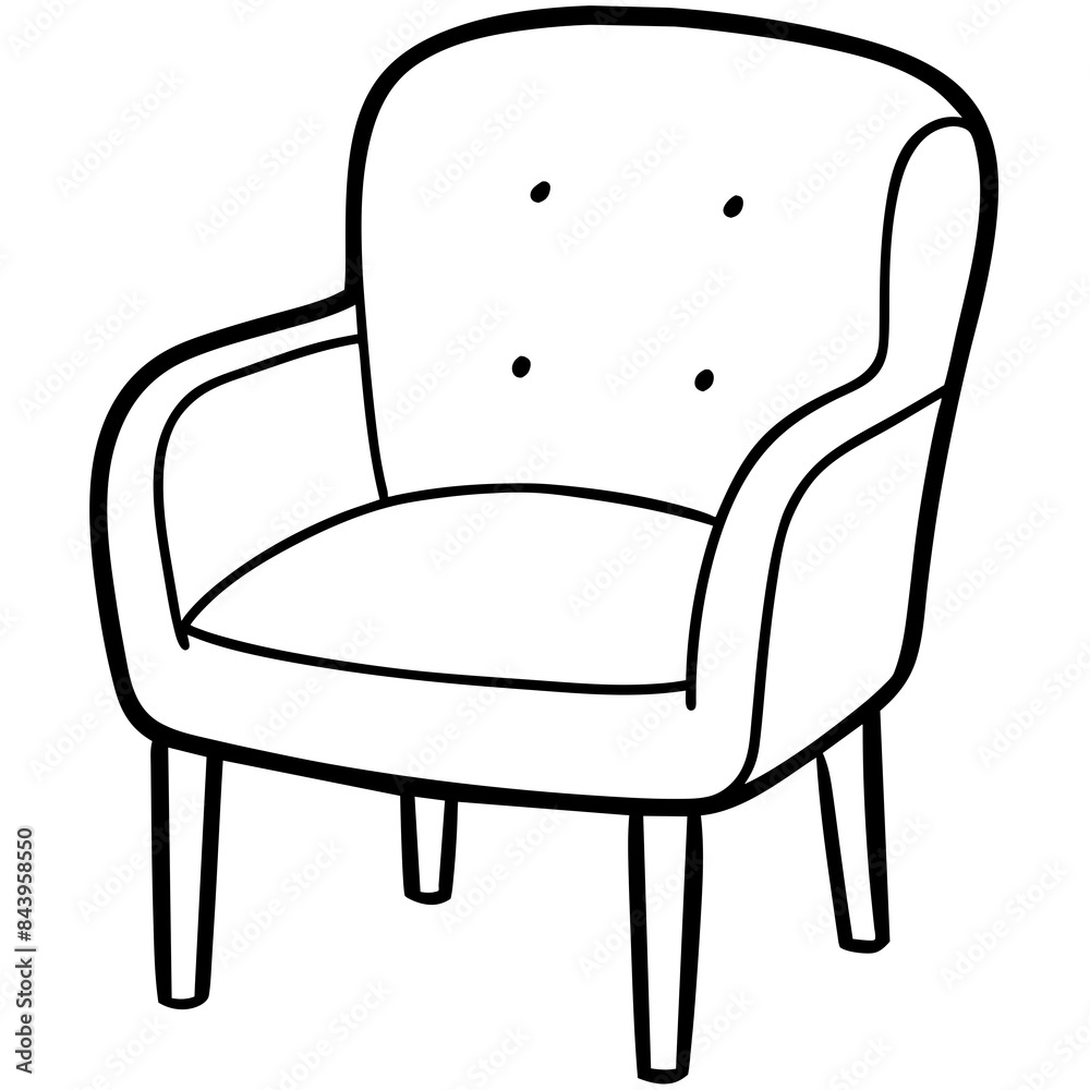 Hand drawn chair icons vector silhouette on white background Hand drawn chair icons vector silhouette on white background