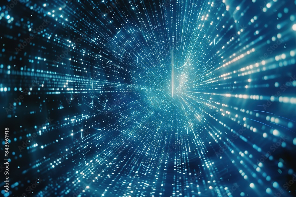 Naklejka premium Data stream.Big data fall