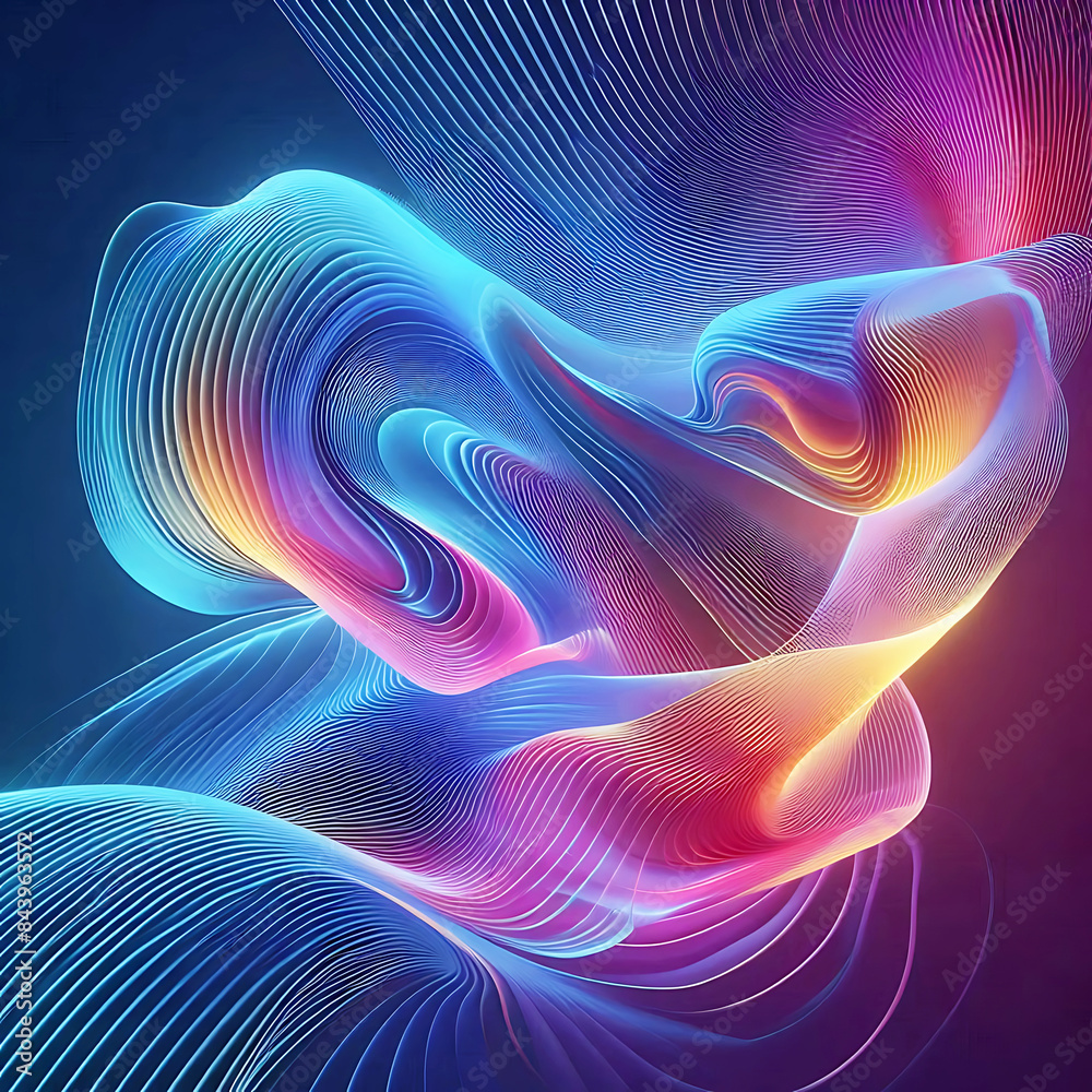 Obraz premium Bright Multicolored Ribbon as an Abstract Background.