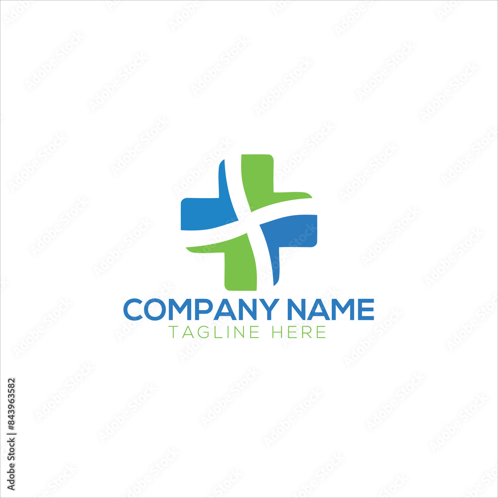 Obraz premium health care logo creative design people plus sign symbol 