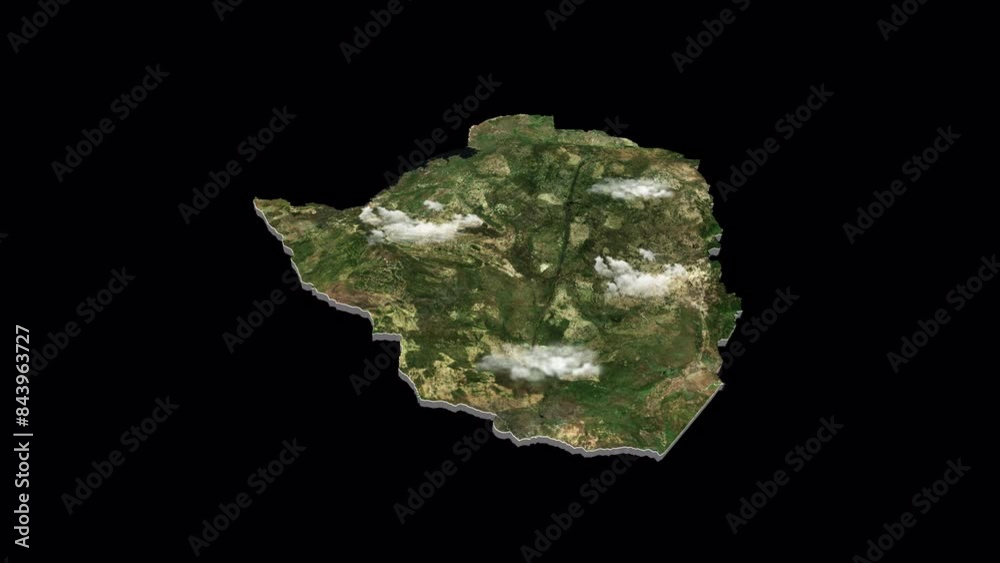 Zimbabwe 3D Country Map Animation Transparent Alpha Zimbabwe 3D Country Map Animation Transparent Alpha