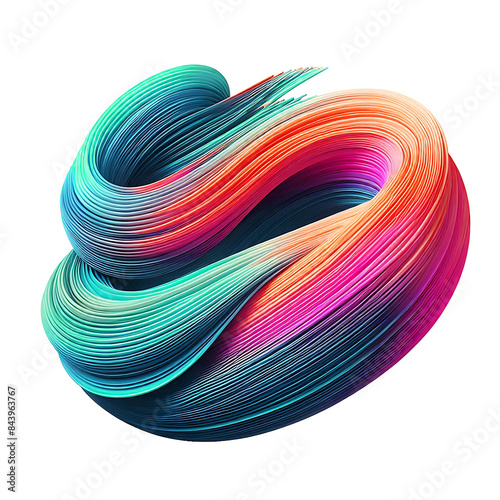 Bright Multicolored Ribbon as an Abstract Background.