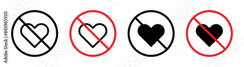 No Love Sign for Public Display Restrictions and Etiquette