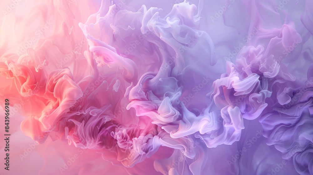 Ethereal clouds of pastel hues blending smoothly in a dreamy abstract design