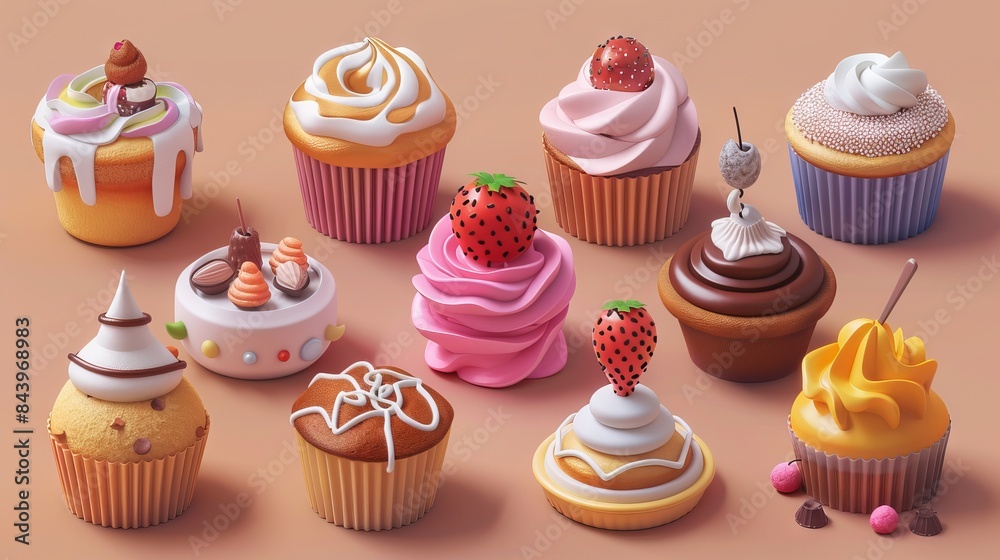 Delicious junk food 3d design Delicious junk food 3d design