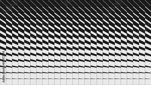 Abstract modern geometrical composition with transition effect, Minimal split vector gradient background with black to white geometric shapes, graphic halftone pattern design in brutalism style