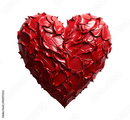 Wallpaper Mural Heart sculpted from thick red paint strokes. Torontodigital.ca