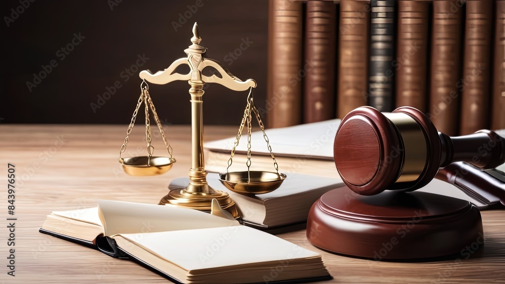 Judge's gavel on dark blue background. Law theme concept. Law theme, mallet of judge, wooden desk and books in courtroom Judge's gavel on dark blue background. Law theme concept. Law theme, mallet of judge, wooden desk and books in courtroom