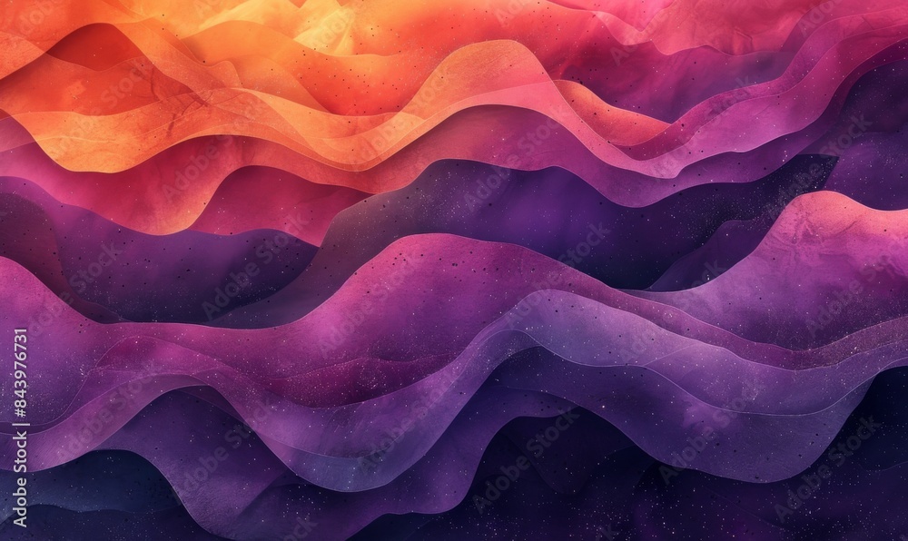 Abstract grainy gradient background purple pink orange black glowing color Abstract grainy gradient background purple pink orange black glowing color