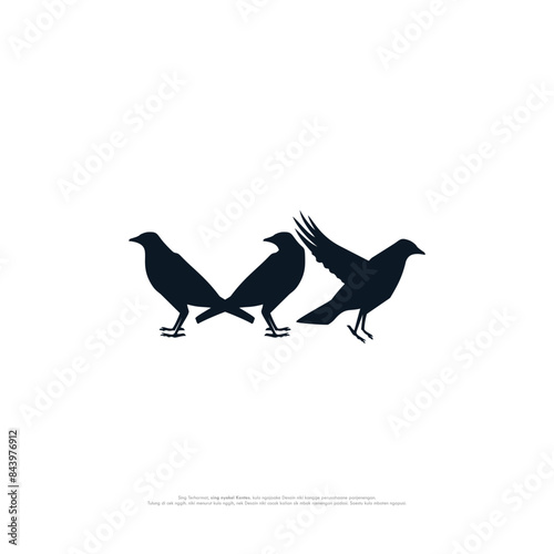Bird silhouette logo. Bird silhouette vector premium design.