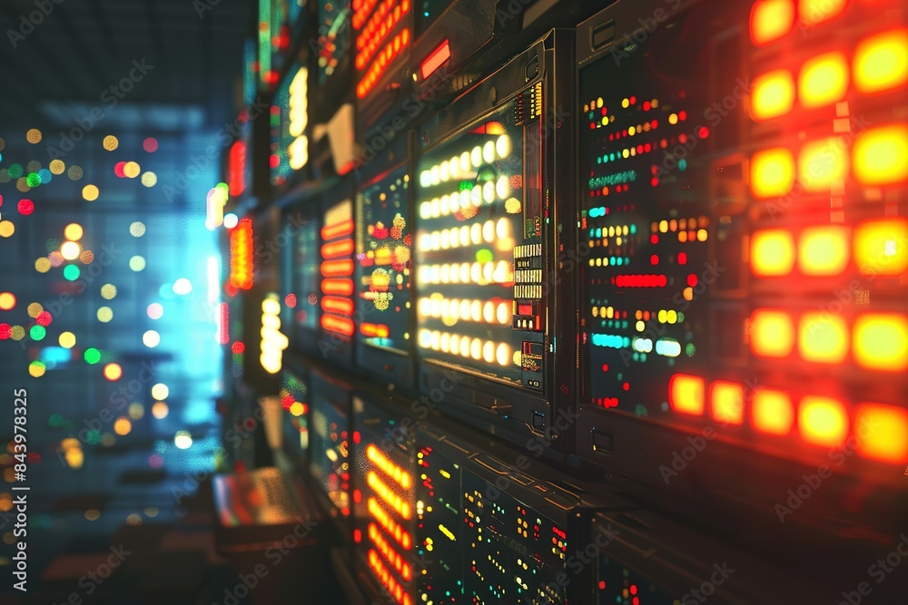 Retro old computer video game lights background Retro old computer video game lights background