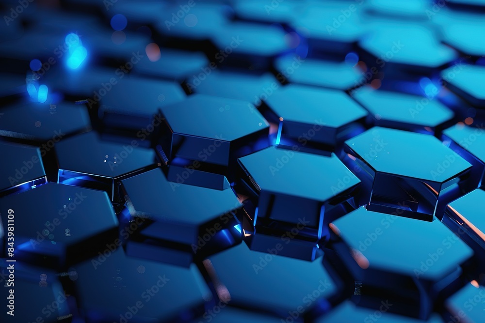 modern conceptual blue hi tech, mechanical technology hexagonal background modern conceptual blue hi tech, mechanical technology hexagonal background