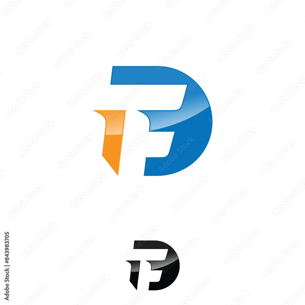 DTF Abstract initial monogram letter alphabet logo design DTF Abstract initial monogram letter alphabet logo design