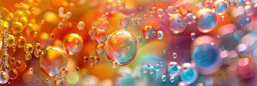 Abstract colourful soap bubbles background