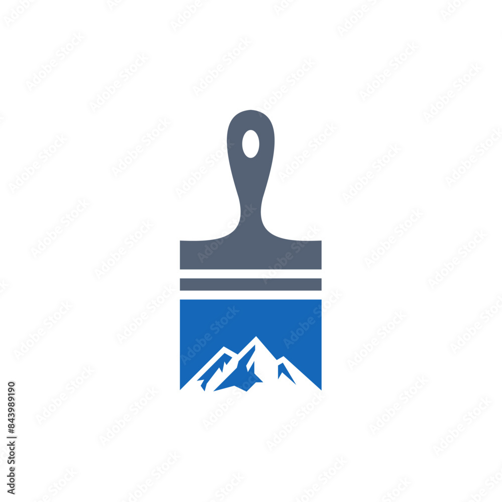mountain paint brush logo