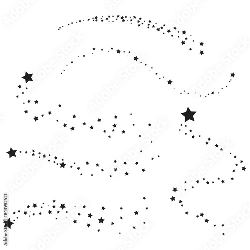 Stardust Trail Silhouette, sparkle vectror clip art