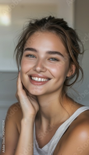 Smiling Woman with Flawless Skin Post Laser Treatment Highlighting Facial Aesthetics Free Download Smiling Woman with Flawless Skin Post Laser Treatment Highlighting Facial Aesthetics - GFXLoad