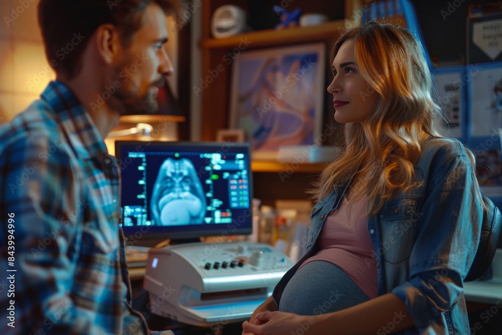 Doctor Performing Ultrasound Scan on Pregnant Woman Doctor Performing Ultrasound Scan on Pregnant Woman