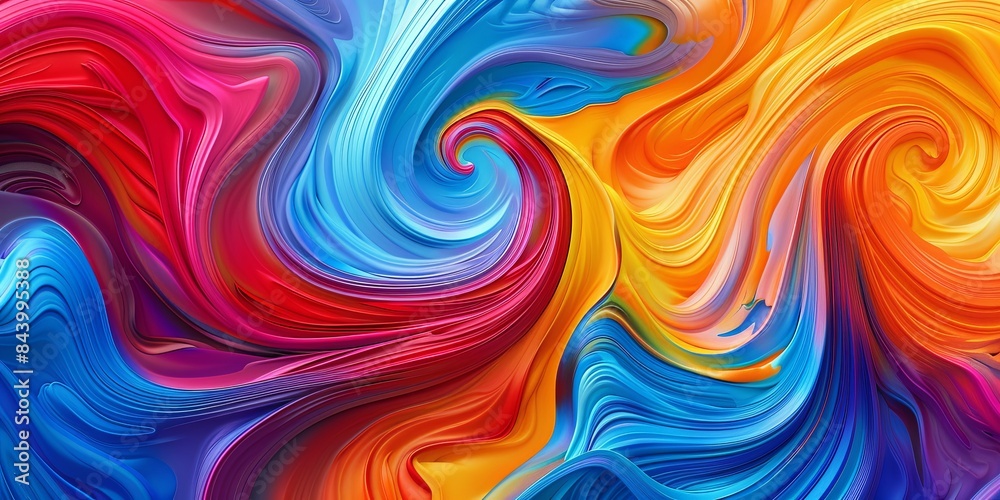 Psychedelic Swirl of Vivid Rainbow Colors Psychedelic Swirl of Vivid Rainbow Colors