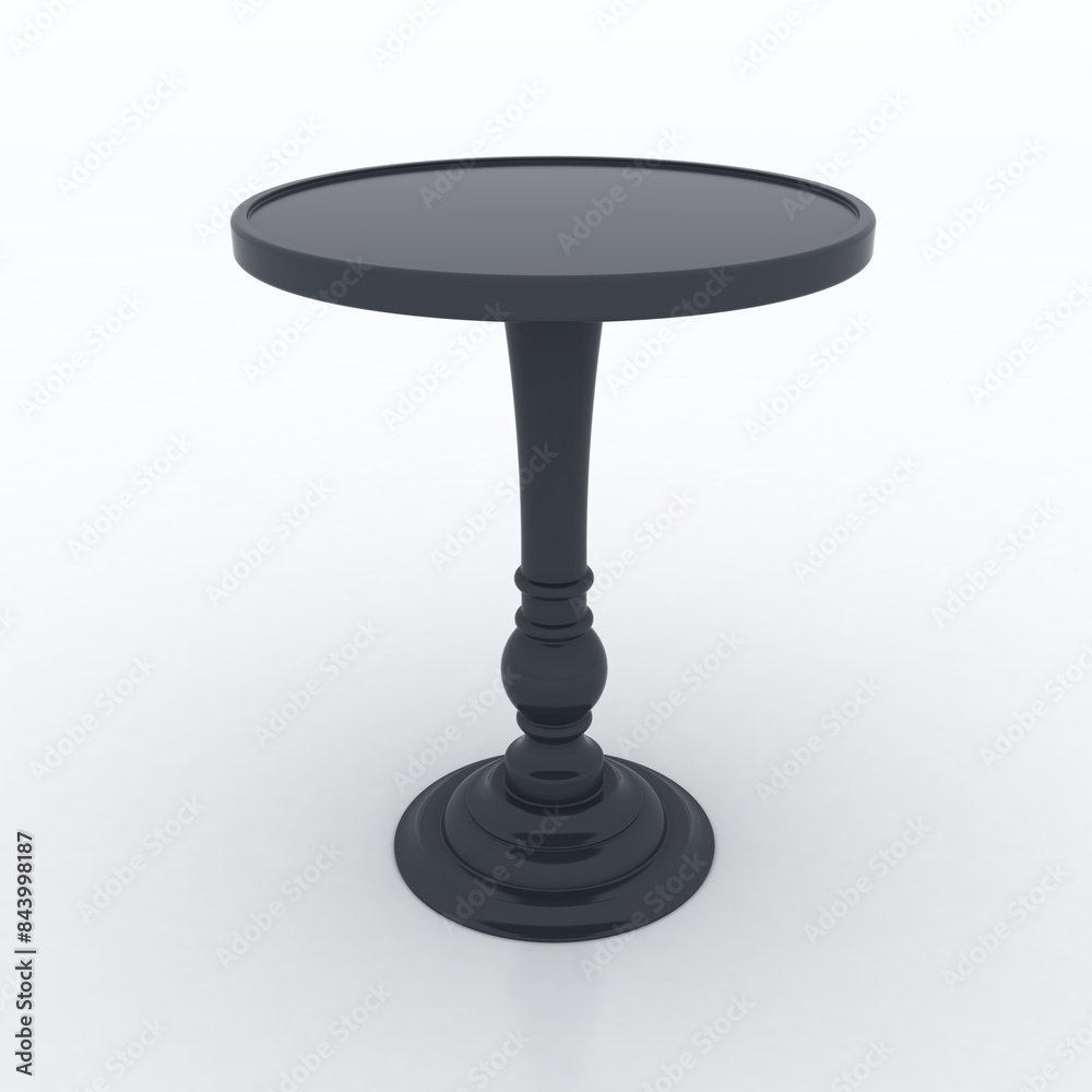 Black high top table isolated on white background Black high top table isolated on white background