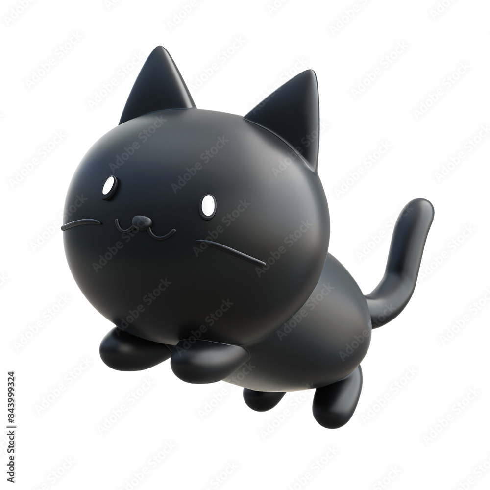 black cat illustration 3d rendering black cat illustration 3d rendering