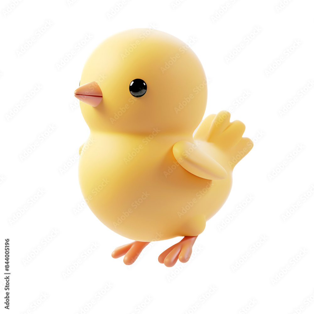 Cute 3D Render of a Yellow Chick Cute 3D Render of a Yellow Chick