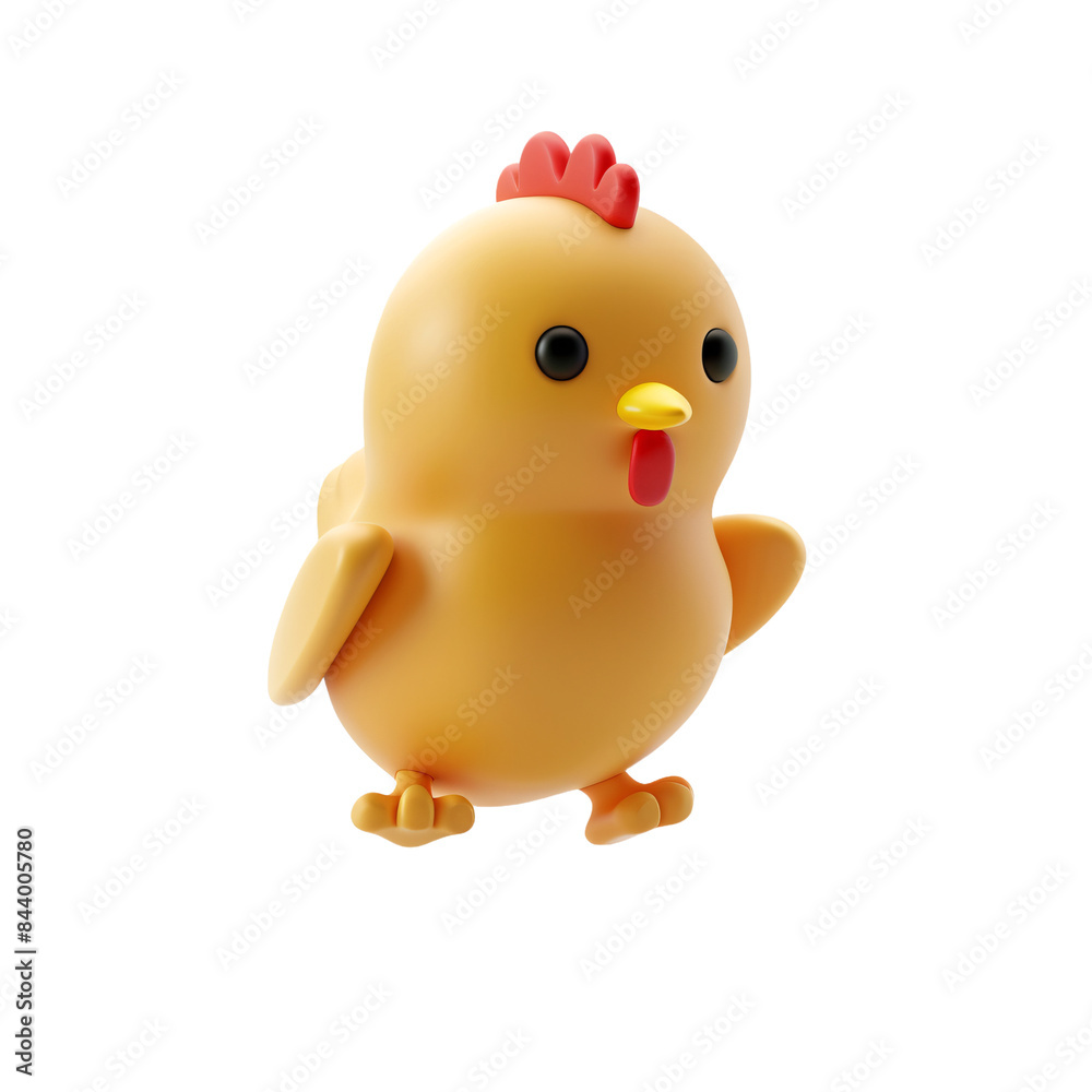 Cute 3D Cartoon Chicken Rendering Cute 3D Cartoon Chicken Rendering