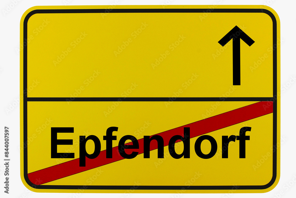 Illustration eines Ortsausgangsschildes von Epfendorf in Baden-Württemberg Illustration eines Ortsausgangsschildes von Epfendorf in Baden-Württemberg