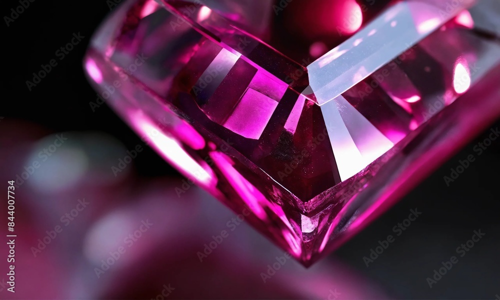 Caustics through rhodolite gemstone, perfect lighting, high detail Caustics through rhodolite gemstone, perfect lighting, high detail