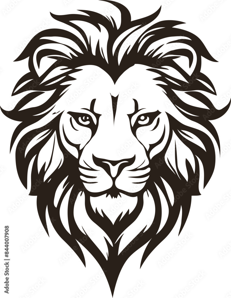 vector Lion Head mascot Silhouette vector Lion Head mascot Silhouette