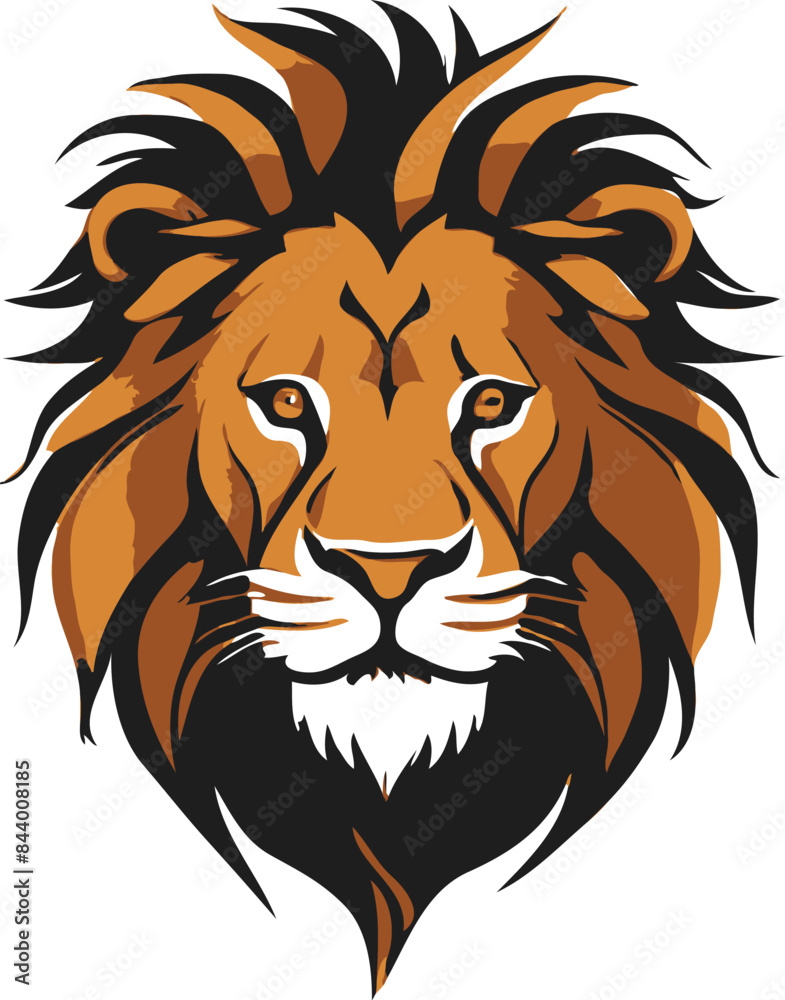 vector Lion Head mascot Silhouette vector Lion Head mascot Silhouette