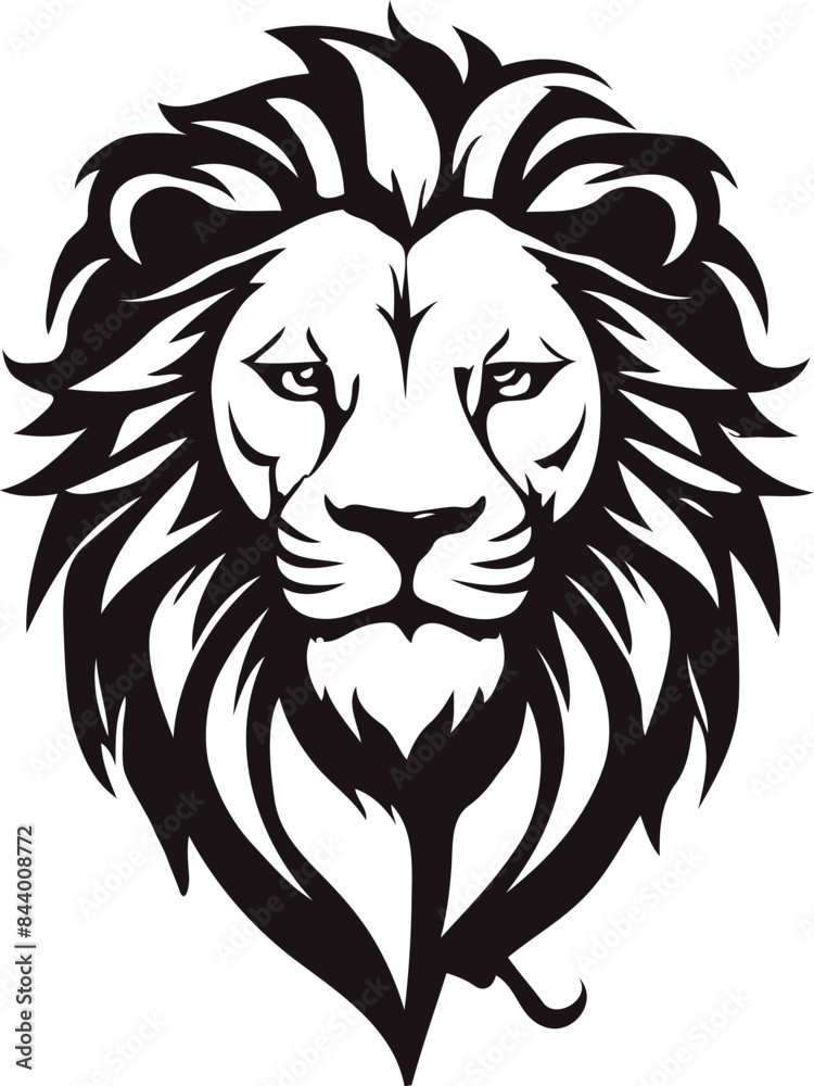vector Lion Head mascot Silhouette vector Lion Head mascot Silhouette